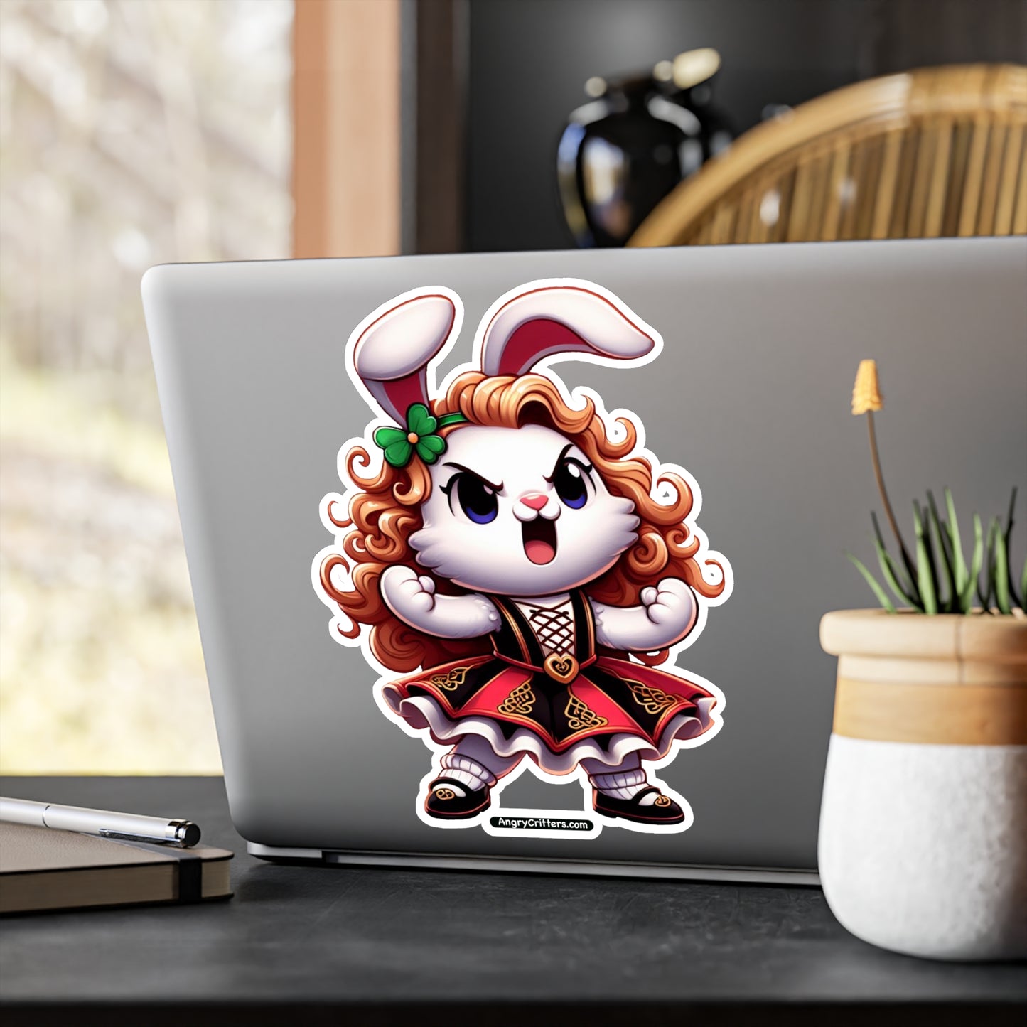 Angry Critters - Irish Dancer Bunny Kiss-Cut Vinyl Decals