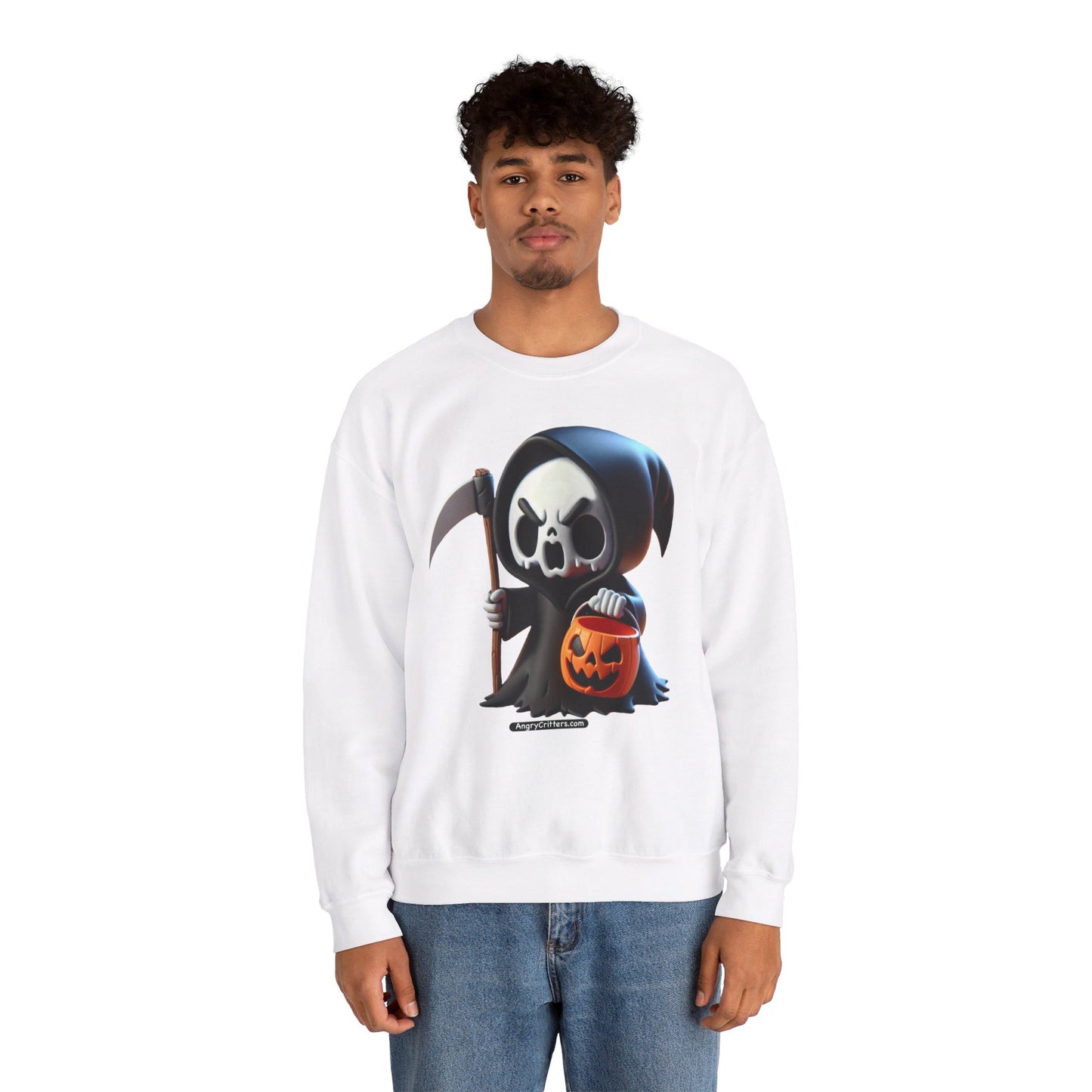 Angry Critters - Grim Reaper, Heavy Blend™ Crewneck Sweatshirt