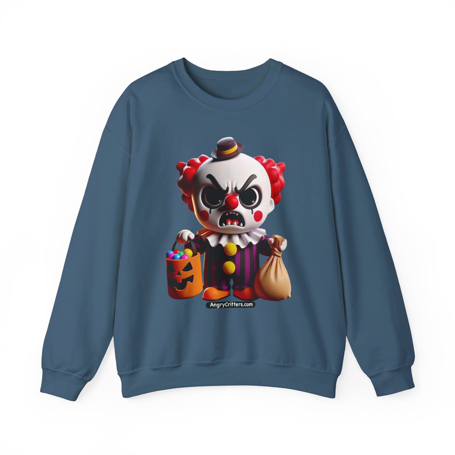 Angry Critters - Halloween Clown Red, Unisex Heavy Blend™ Crewneck Sweatshirt