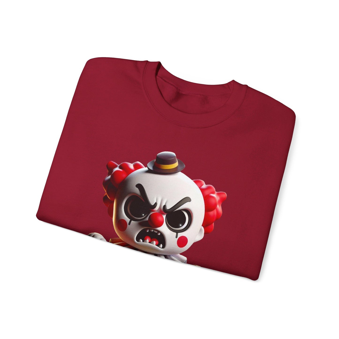 Angry Critters - Halloween Clown Red, Unisex Heavy Blend™ Crewneck Sweatshirt