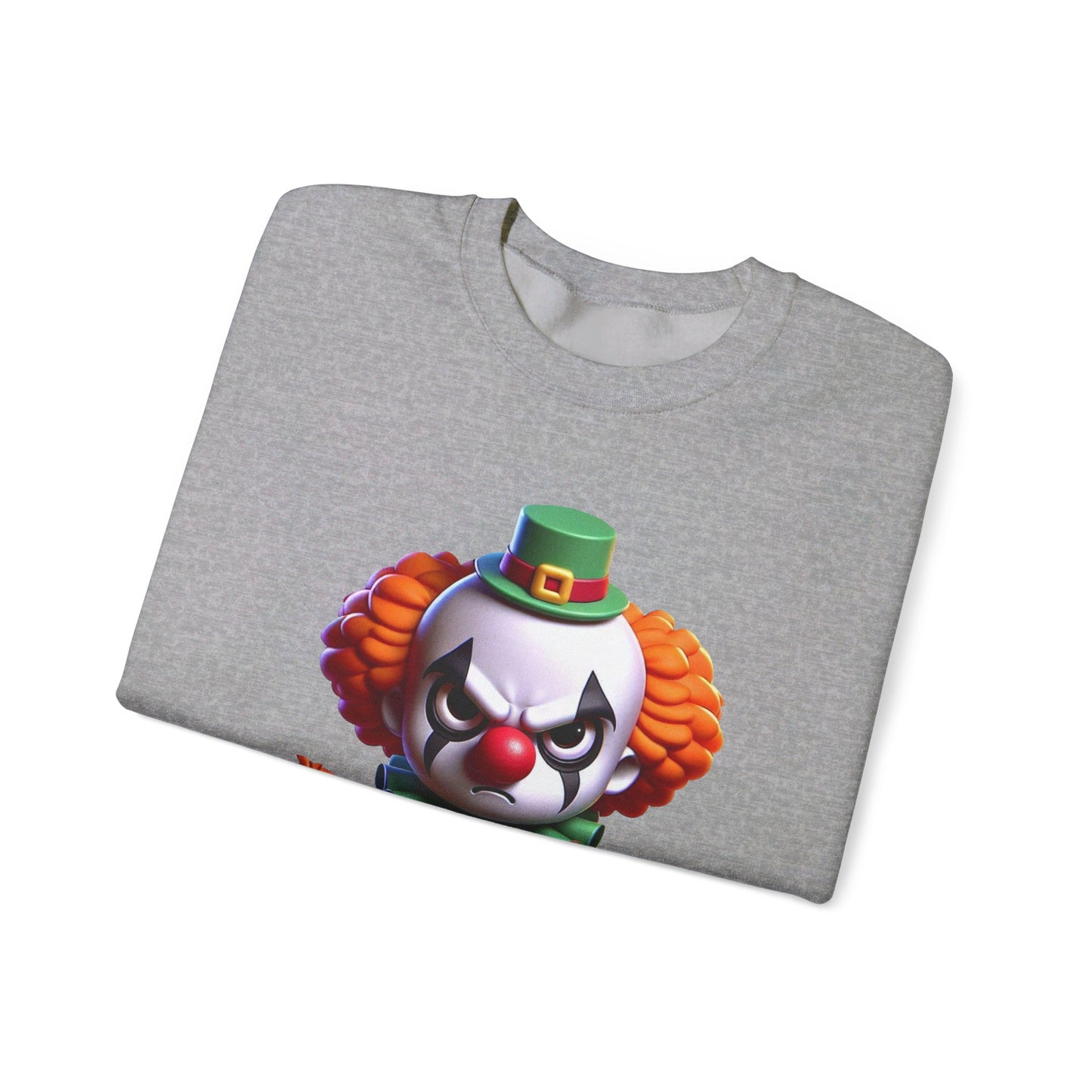 Angry Critters - Halloween Clown Orange, Unisex Heavy Blend™ Crewneck Sweatshirt