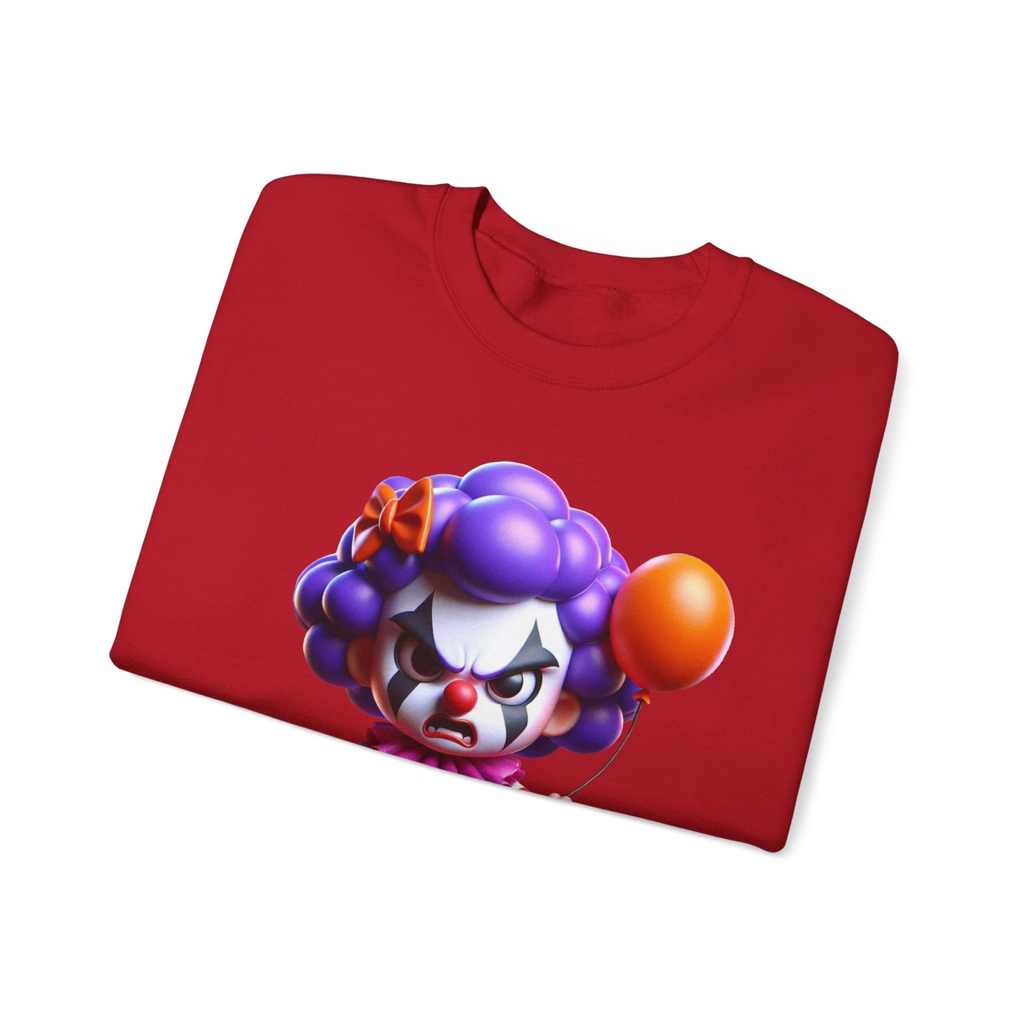 Angry Critters - Halloween Clown Purple, Unisex Heavy Blend™ Crewneck Sweatshirt