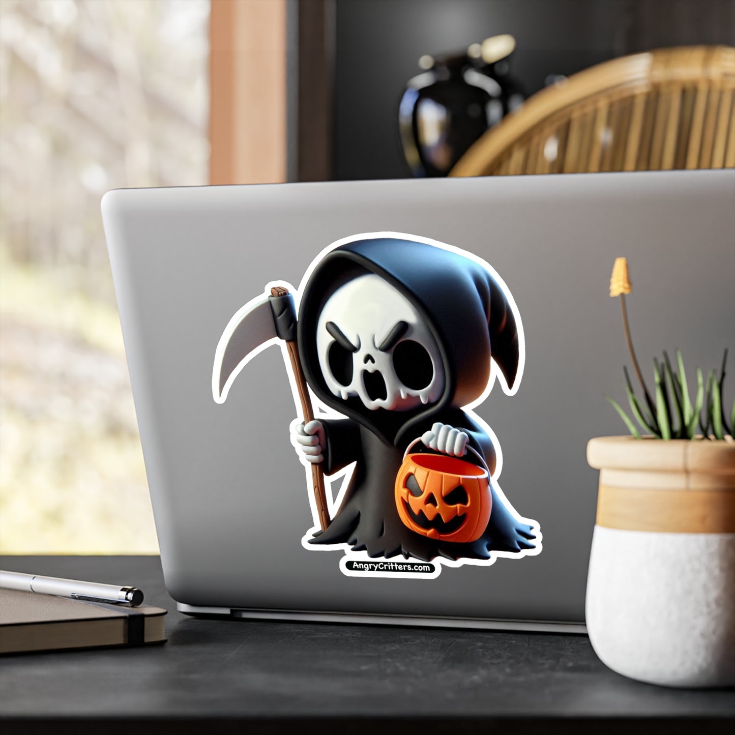 Angry Critters - Grim Reaper, Kiss-Cut Vinyl Decals