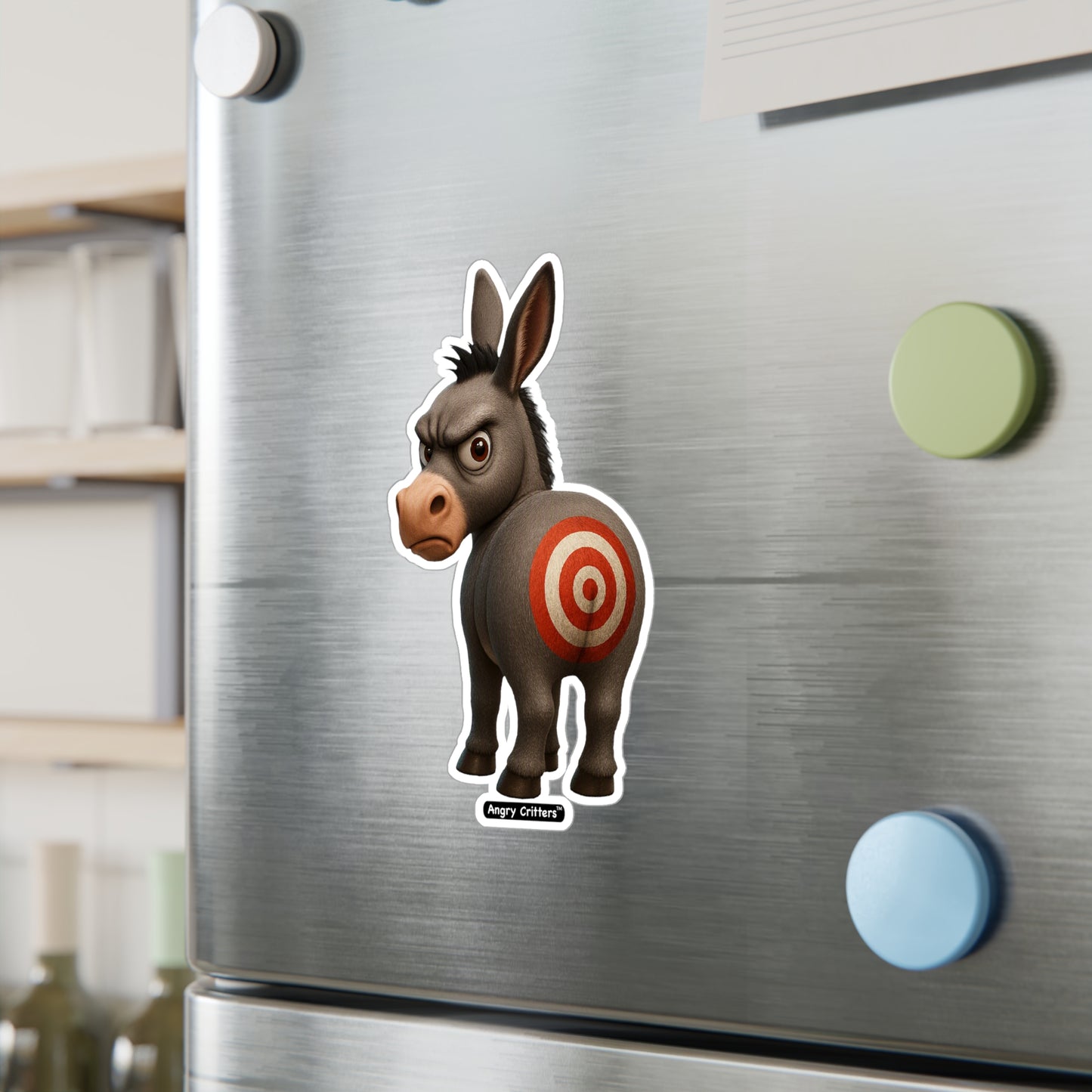 Pin the Tail on the Angry Donkey, Kiss-Cut Vinyl Decal