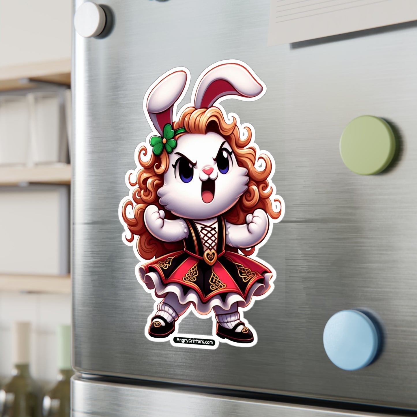 Angry Critters - Irish Dancer Bunny Kiss-Cut Vinyl Decals