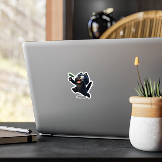 Angry Critters - Black Cat Scare, Kiss-Cut Vinyl Decals