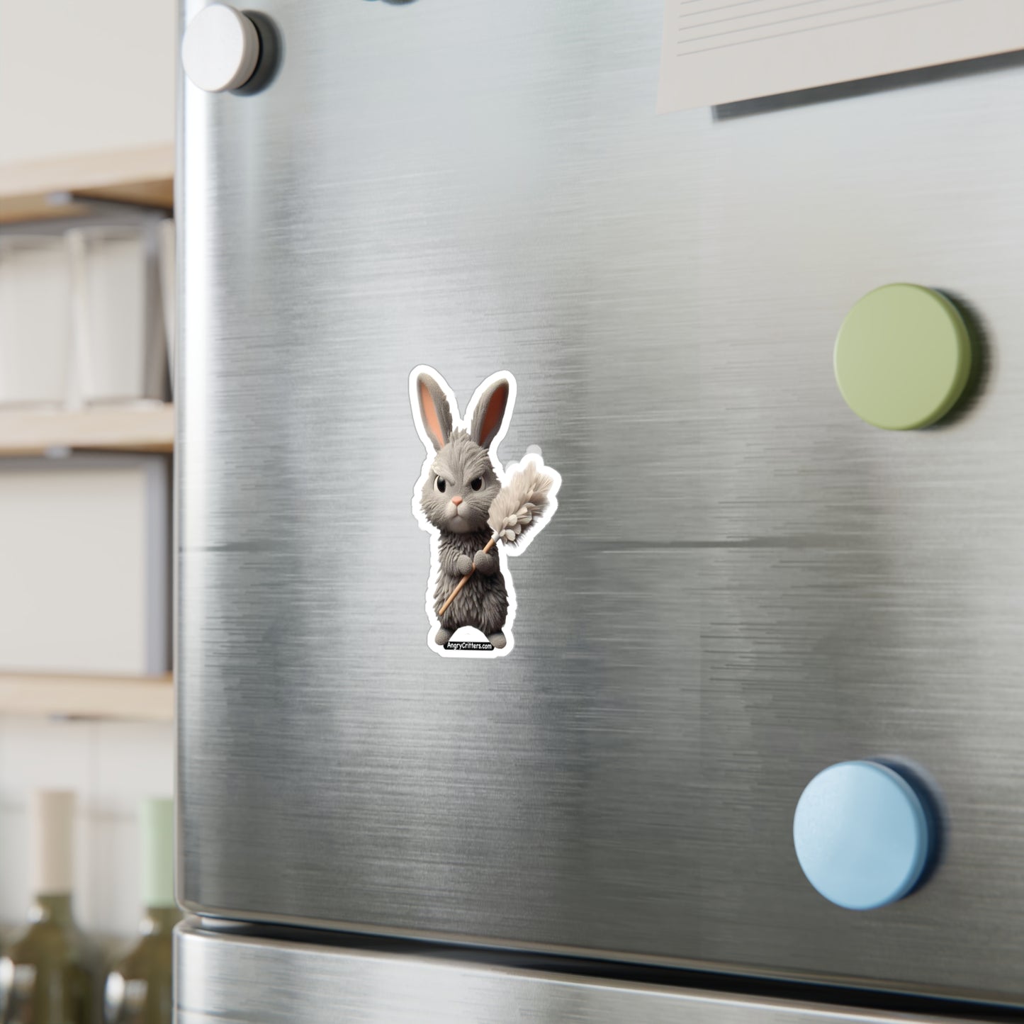 Angry Dust Bunny Vinyl Kiss-Cut Decal