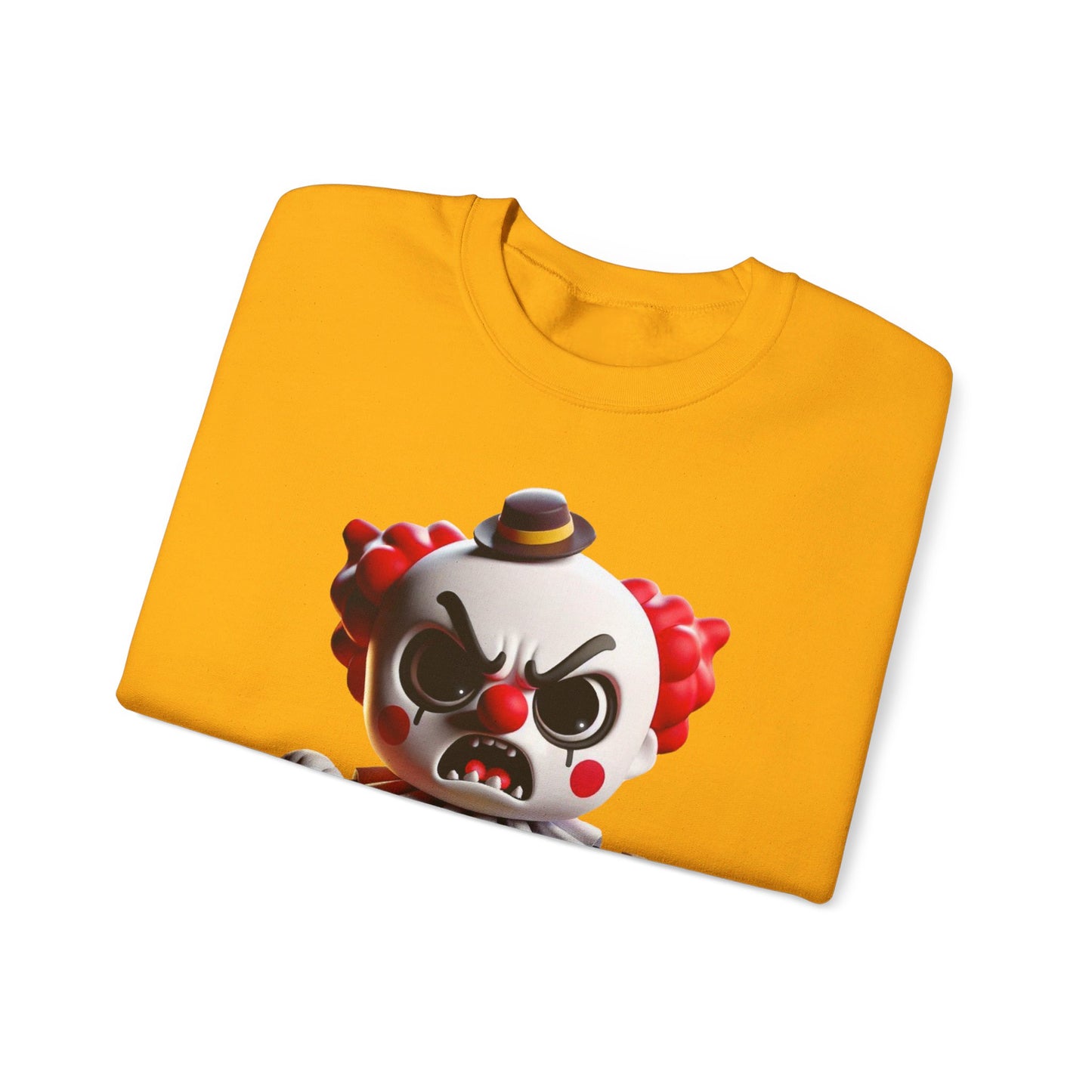 Angry Critters - Halloween Clown Red, Unisex Heavy Blend™ Crewneck Sweatshirt