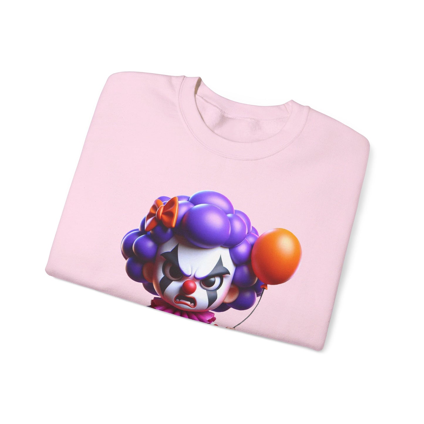 Angry Critters - Halloween Clown Purple, Unisex Heavy Blend™ Crewneck Sweatshirt