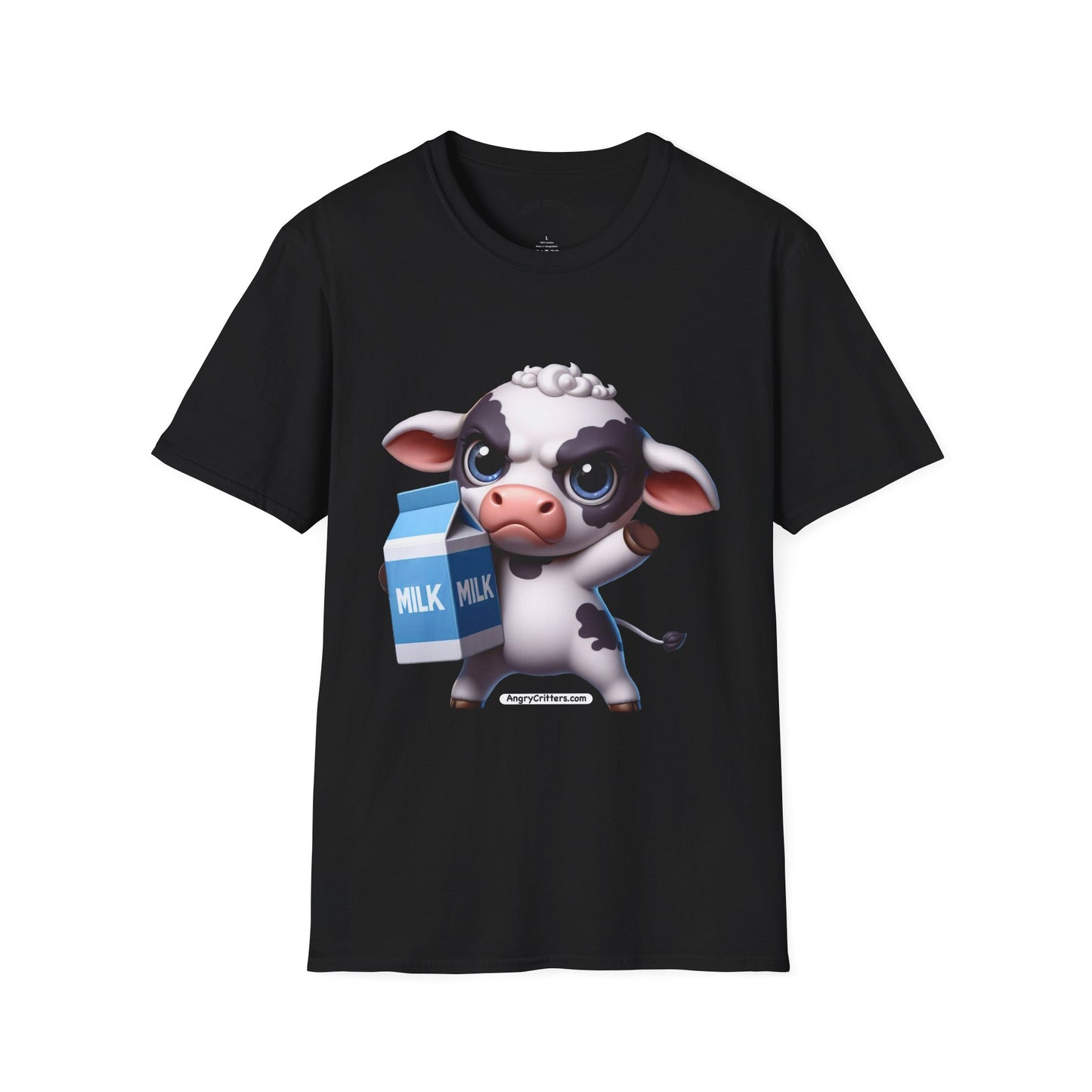 Angry Cow with Milk Carton