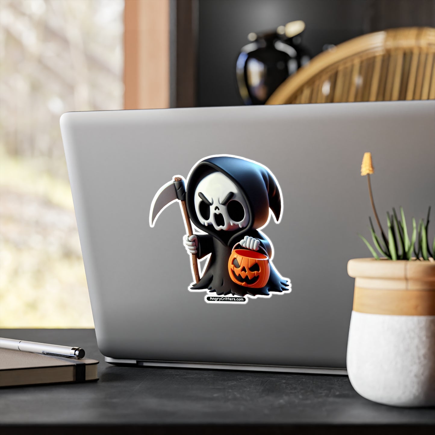 Angry Critters - Grim Reaper, Kiss-Cut Vinyl Decals