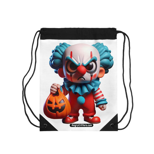 Angry Critters - Halloween Clown Blue, Drawstring Bag