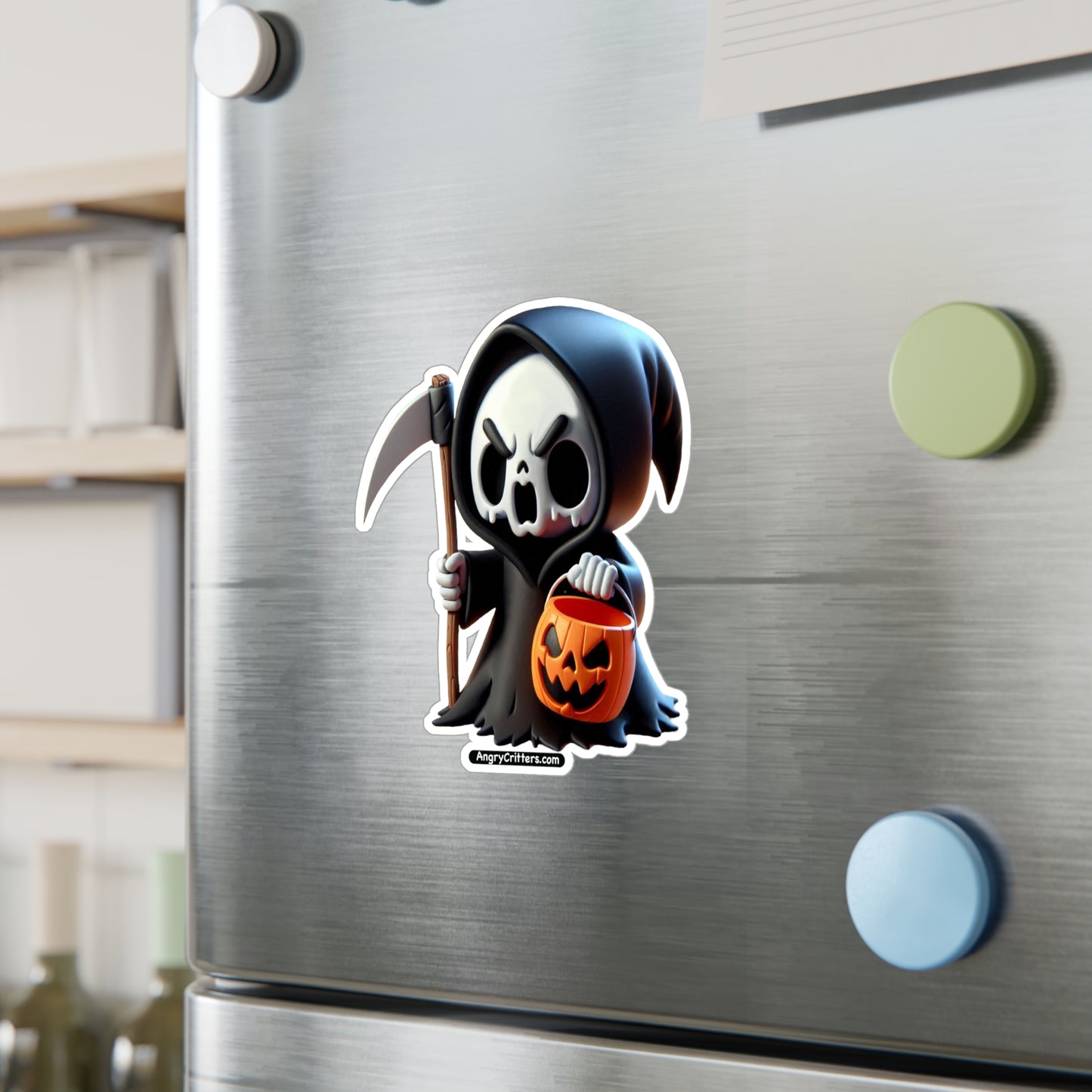 Angry Critters - Grim Reaper, Kiss-Cut Vinyl Decals