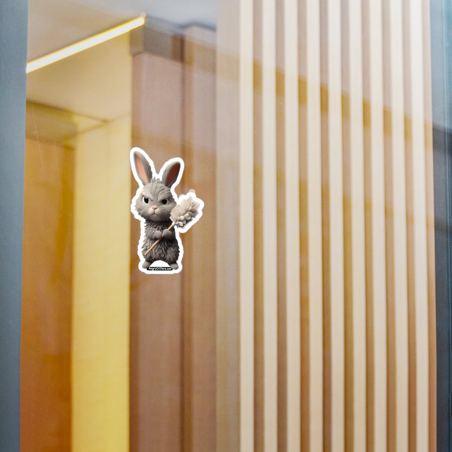 Angry Dust Bunny Vinyl Kiss-Cut Decal