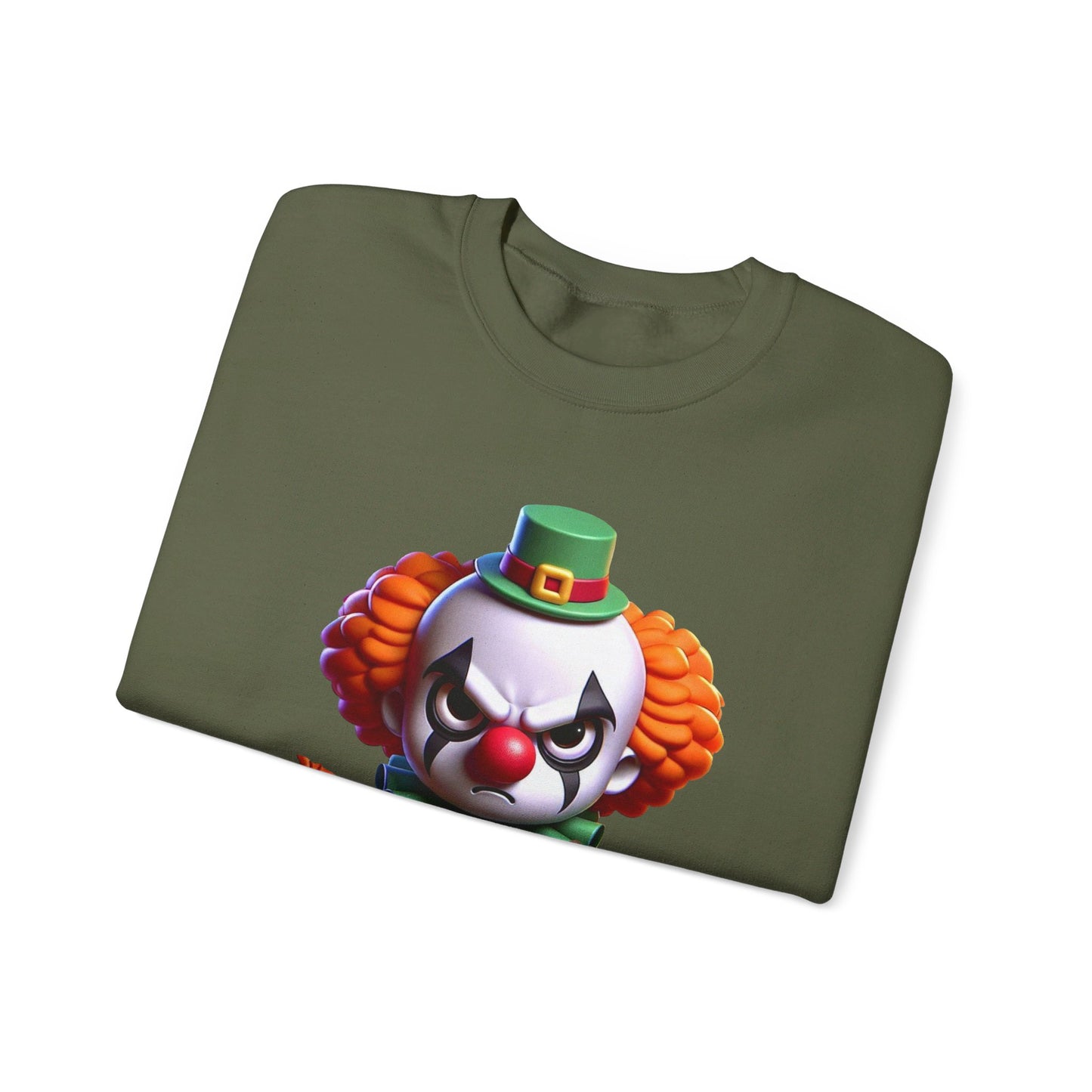 Angry Critters - Halloween Clown Orange, Unisex Heavy Blend™ Crewneck Sweatshirt