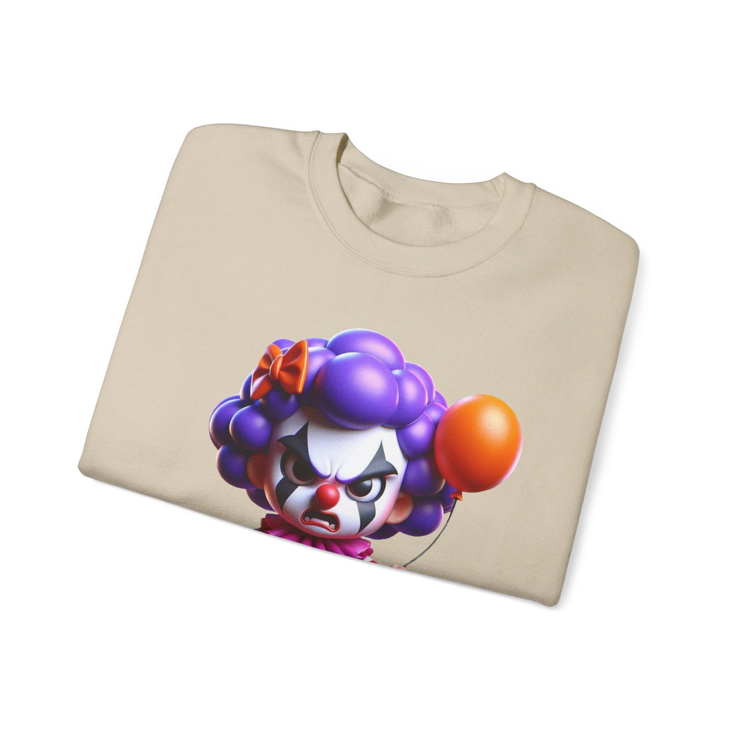 Angry Critters - Halloween Clown Purple, Unisex Heavy Blend™ Crewneck Sweatshirt