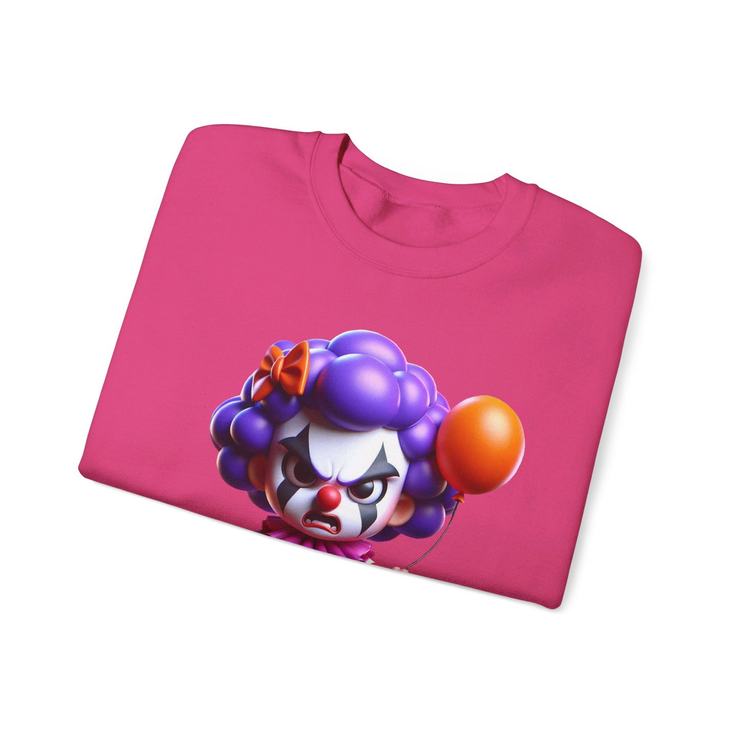 Angry Critters - Halloween Clown Purple, Unisex Heavy Blend™ Crewneck Sweatshirt