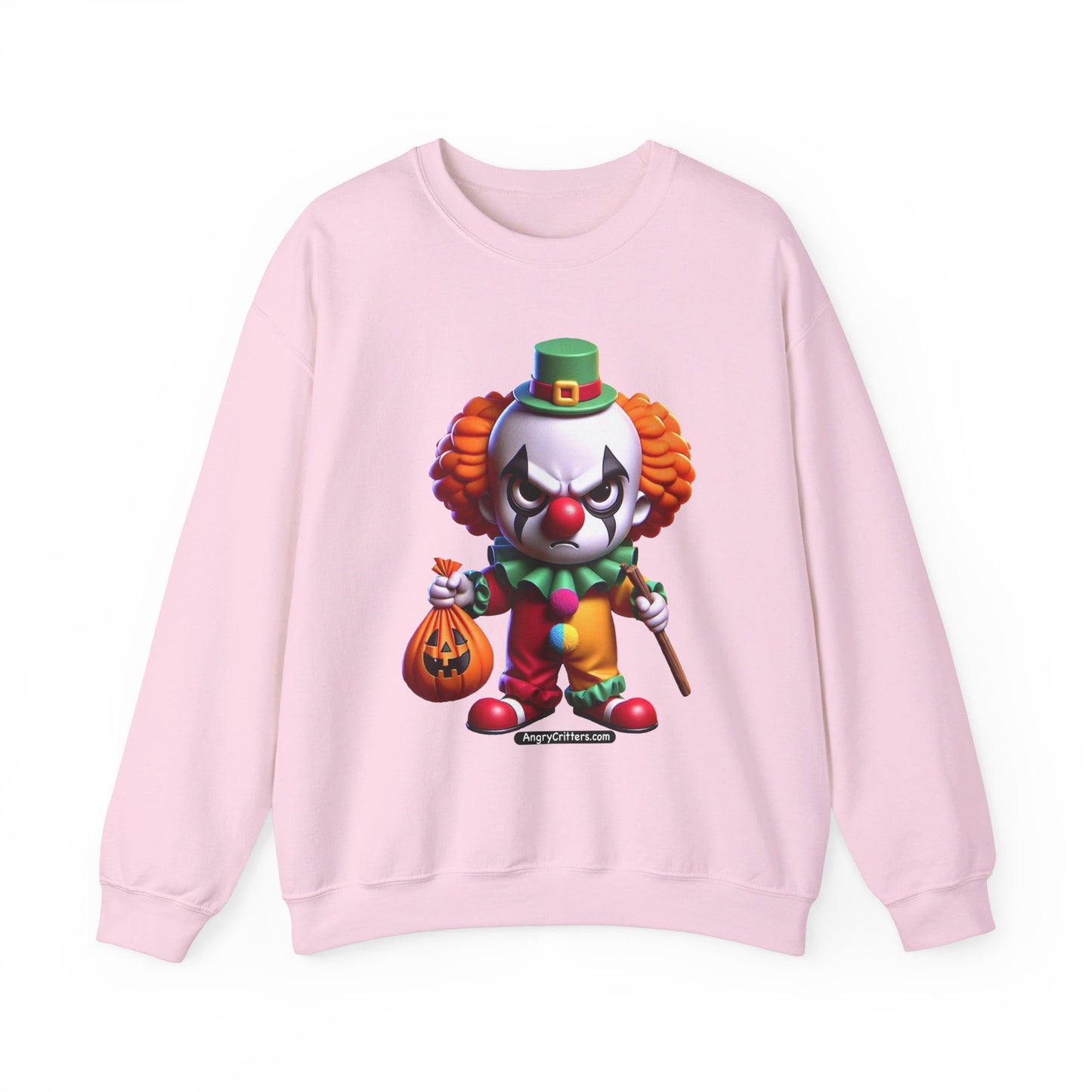 Angry Critters - Halloween Clown Orange, Unisex Heavy Blend™ Crewneck Sweatshirt