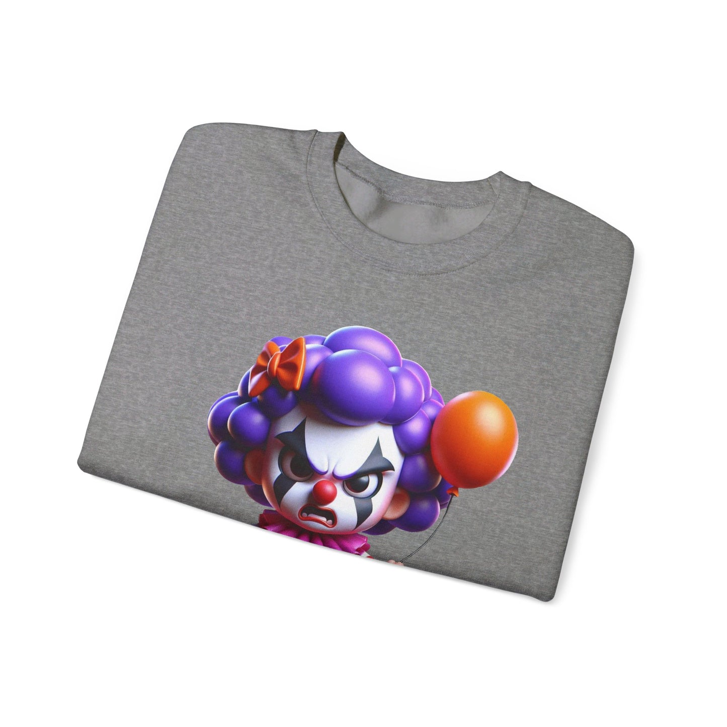 Angry Critters - Halloween Clown Purple, Unisex Heavy Blend™ Crewneck Sweatshirt