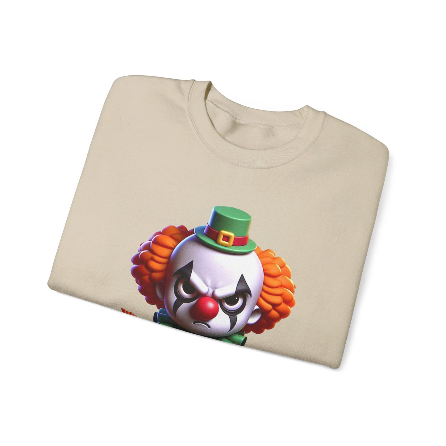 Angry Critters - Halloween Clown Orange, Unisex Heavy Blend™ Crewneck Sweatshirt