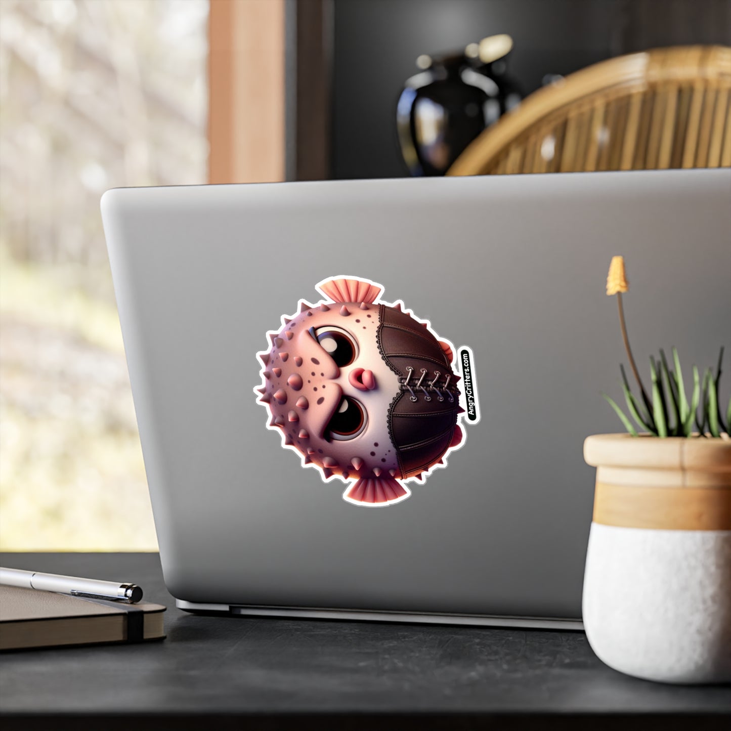 Angry Critters - Cinched Puffer, Kiss-Cut Vinyl Decals