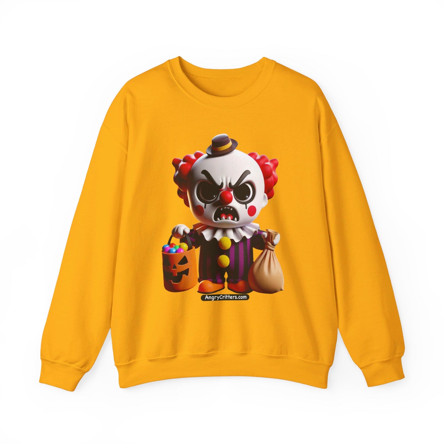 Angry Critters - Halloween Clown Red, Unisex Heavy Blend™ Crewneck Sweatshirt