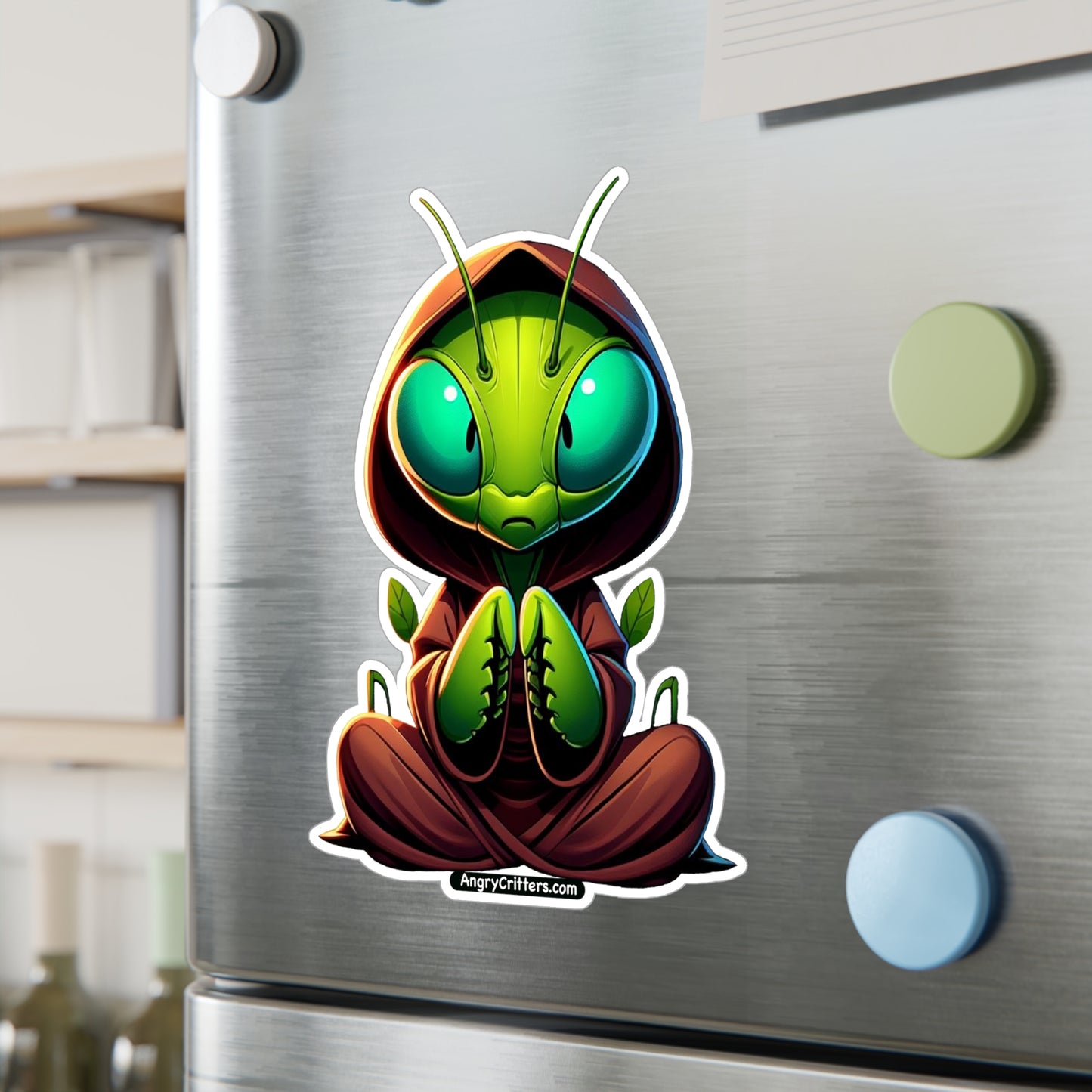 Angry Critters - Praying Mantis, Kiss-Cut Vinyl Decals