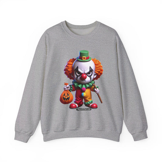 Angry Critters - Halloween Clown Orange, Unisex Heavy Blend™ Crewneck Sweatshirt