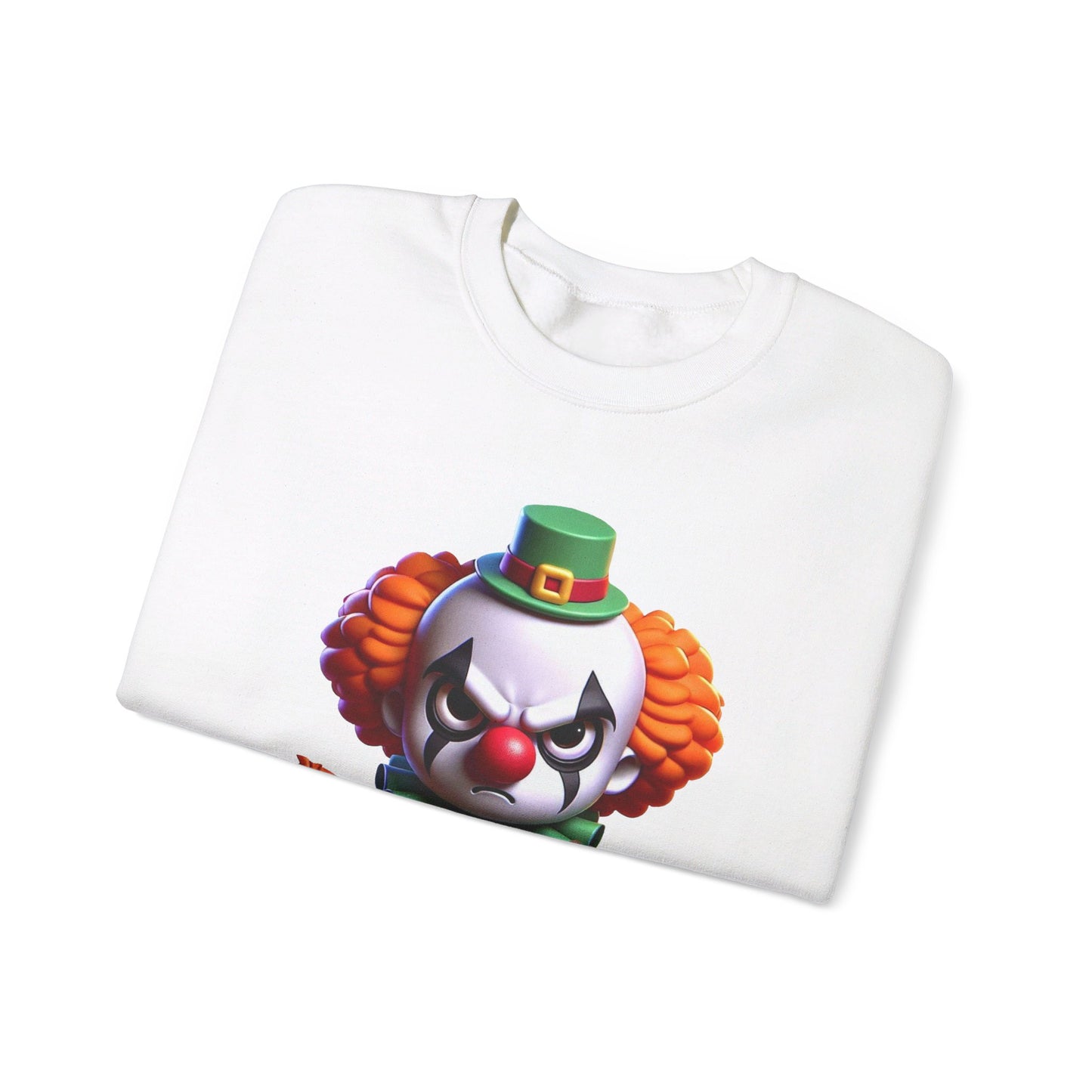 Angry Critters - Halloween Clown Orange, Unisex Heavy Blend™ Crewneck Sweatshirt