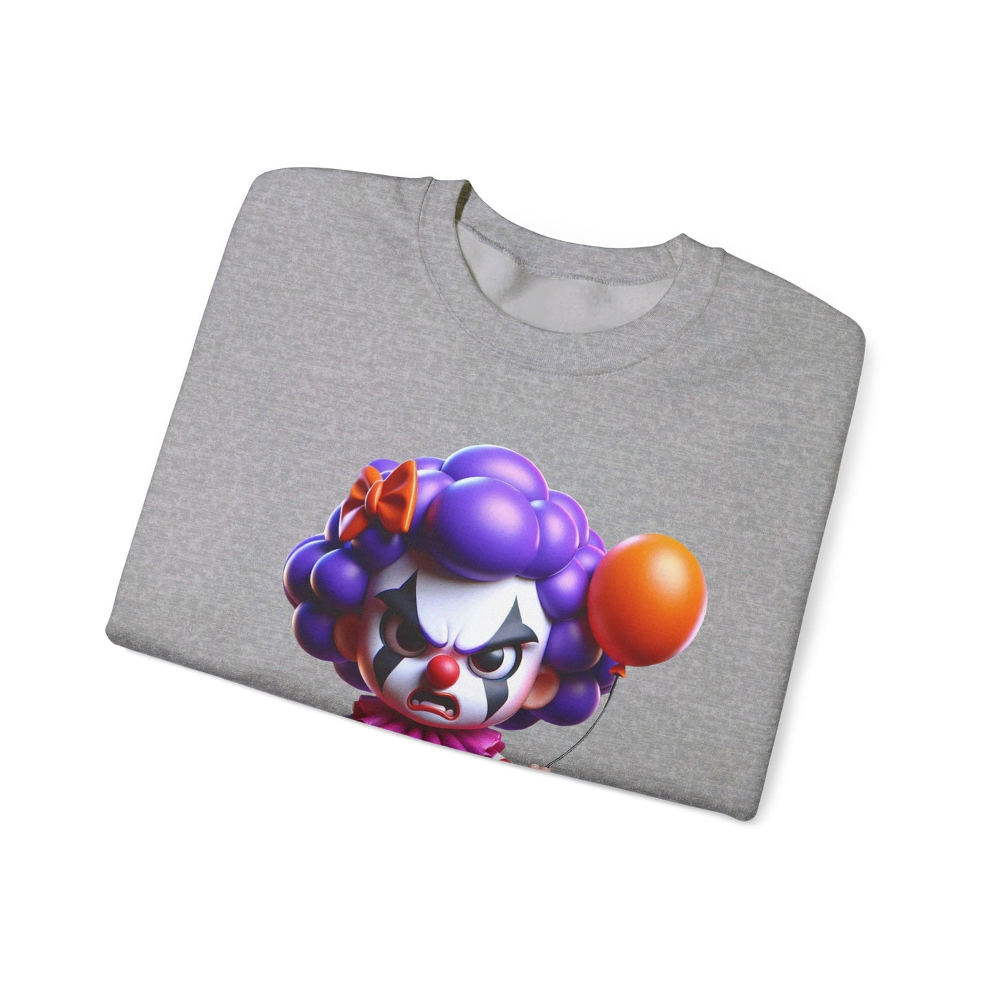 Angry Critters - Halloween Clown Purple, Unisex Heavy Blend™ Crewneck Sweatshirt