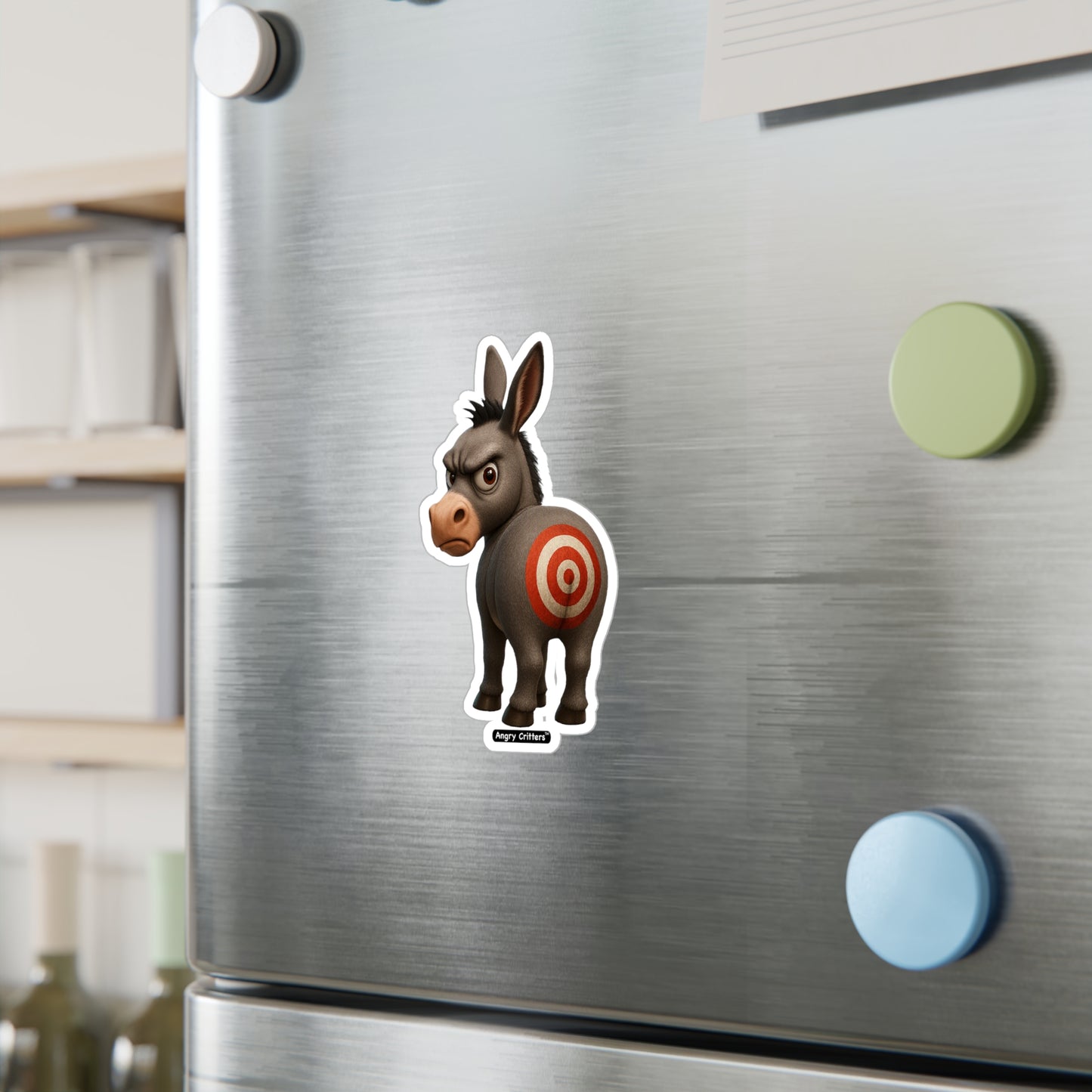 Pin the Tail on the Angry Donkey, Kiss-Cut Vinyl Decal