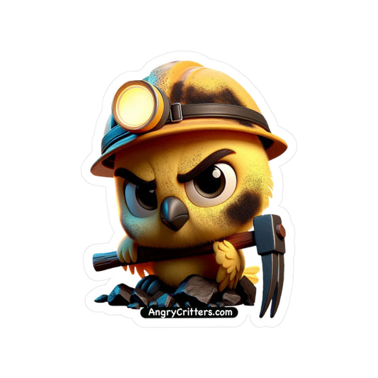 Vinyl Decal: Angry Canary in a Coal Mine