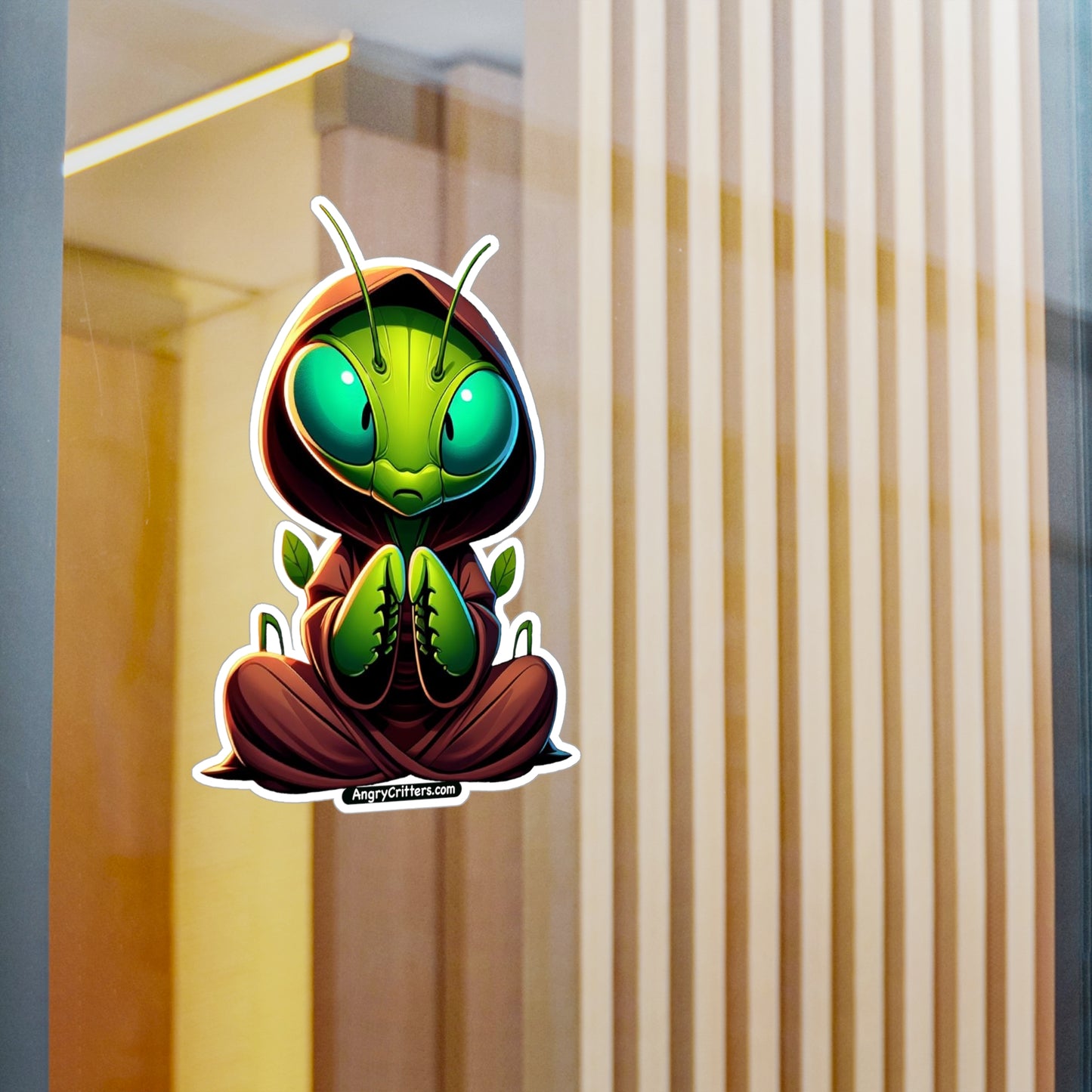 Angry Critters - Praying Mantis, Kiss-Cut Vinyl Decals