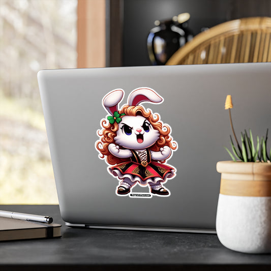 Angry Critters - Irish Dancer Bunny Kiss-Cut Vinyl Decals