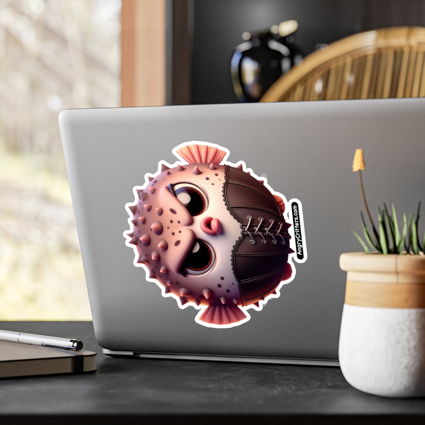 Angry Critters - Cinched Puffer, Kiss-Cut Vinyl Decals