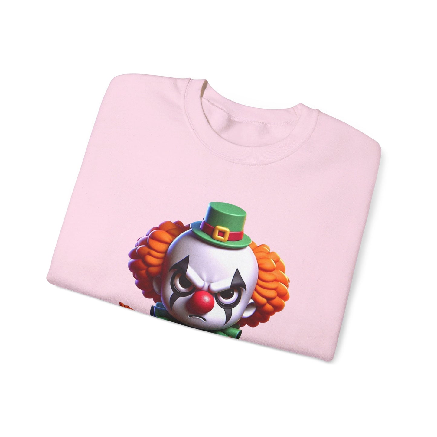 Angry Critters - Halloween Clown Orange, Unisex Heavy Blend™ Crewneck Sweatshirt