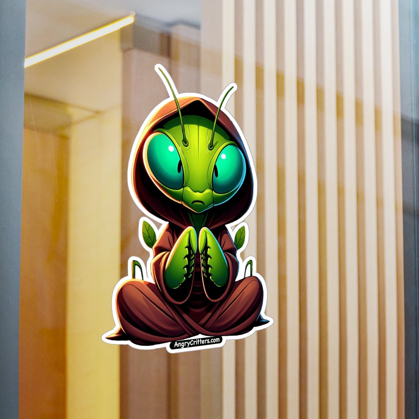 Angry Critters - Praying Mantis, Kiss-Cut Vinyl Decals