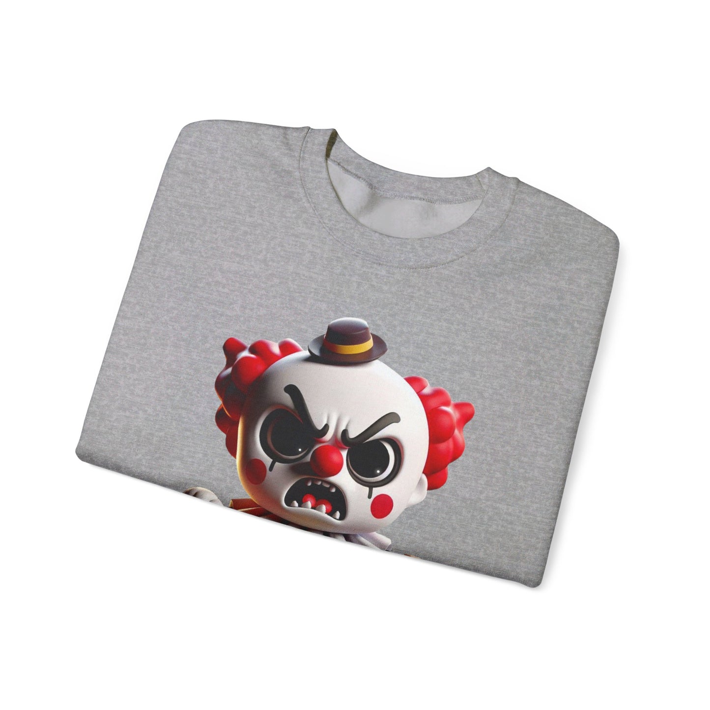 Angry Critters - Halloween Clown Red, Unisex Heavy Blend™ Crewneck Sweatshirt