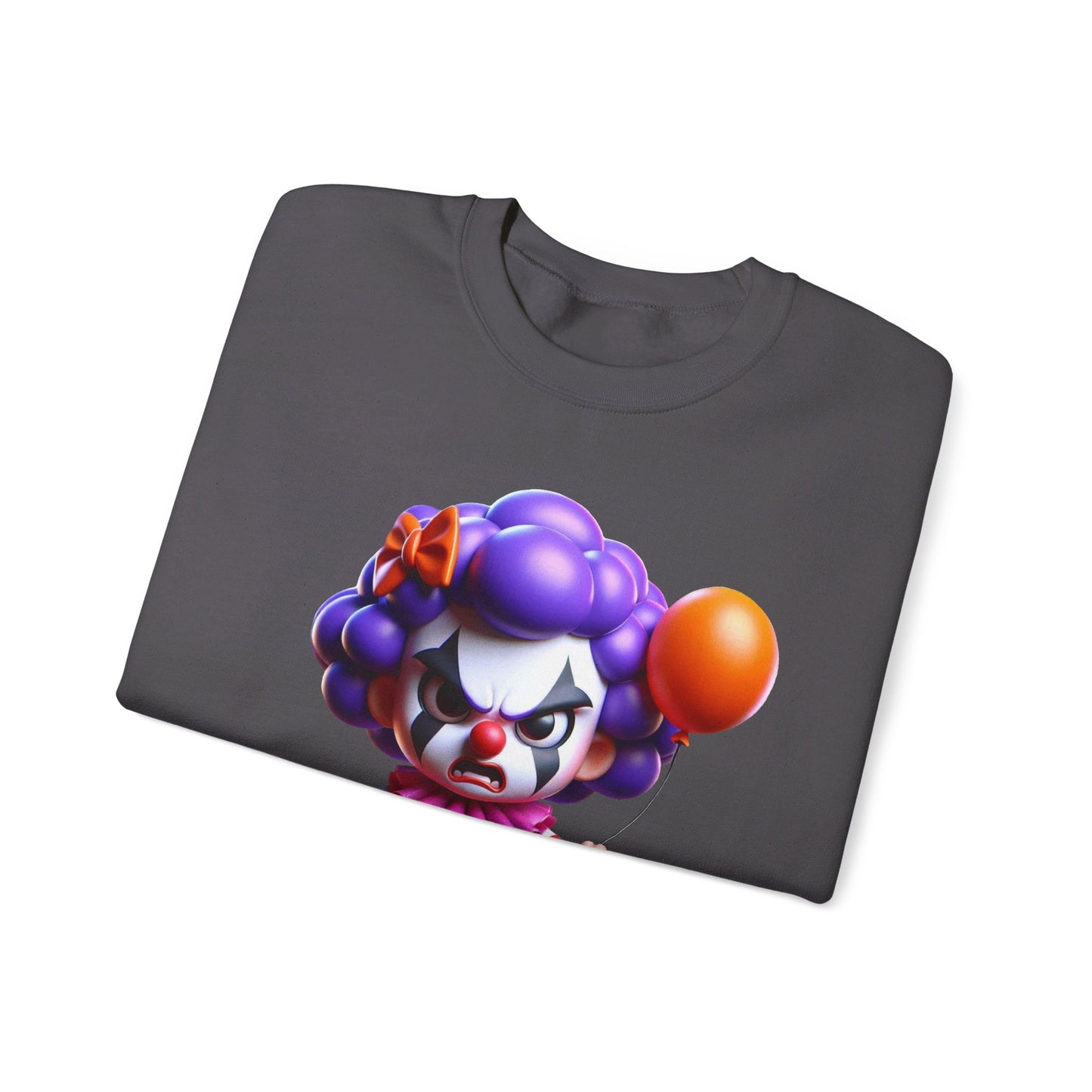 Angry Critters - Halloween Clown Purple, Unisex Heavy Blend™ Crewneck Sweatshirt