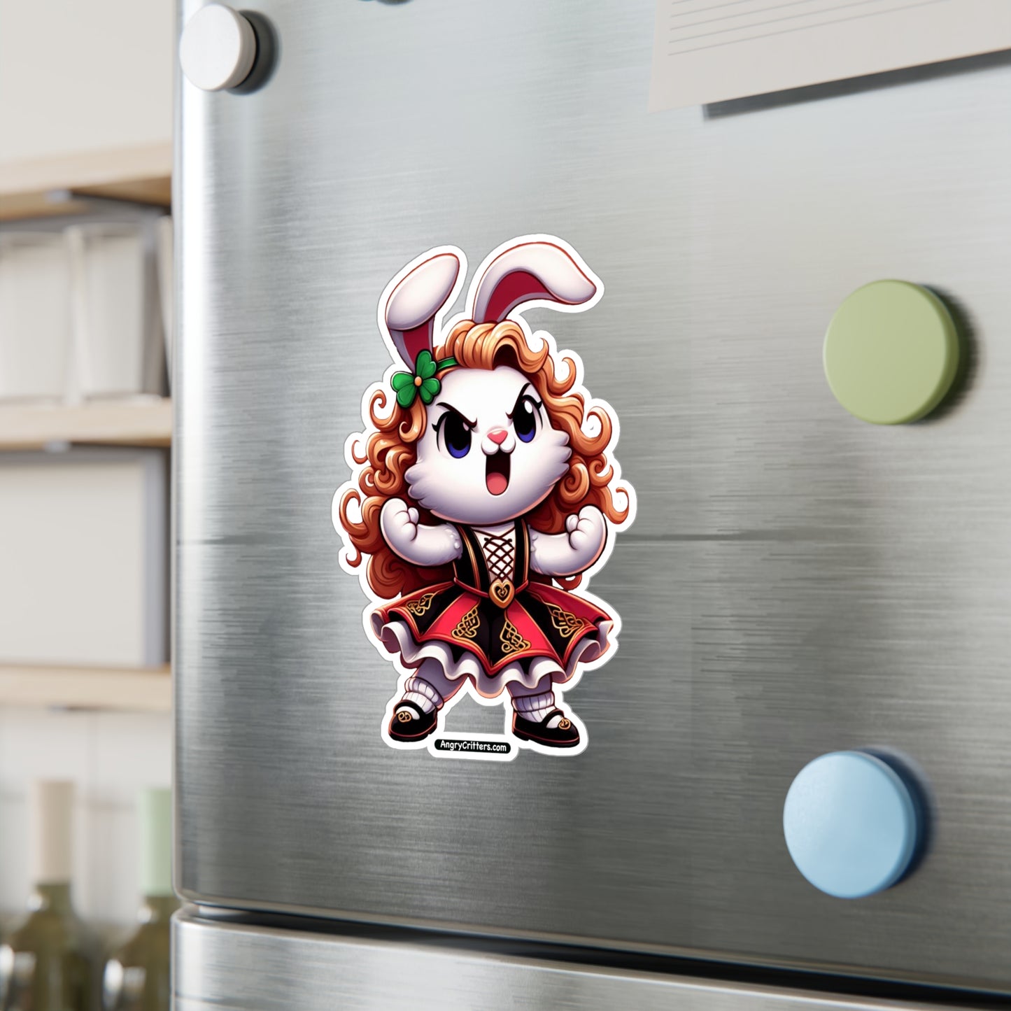 Angry Critters - Irish Dancer Bunny Kiss-Cut Vinyl Decals