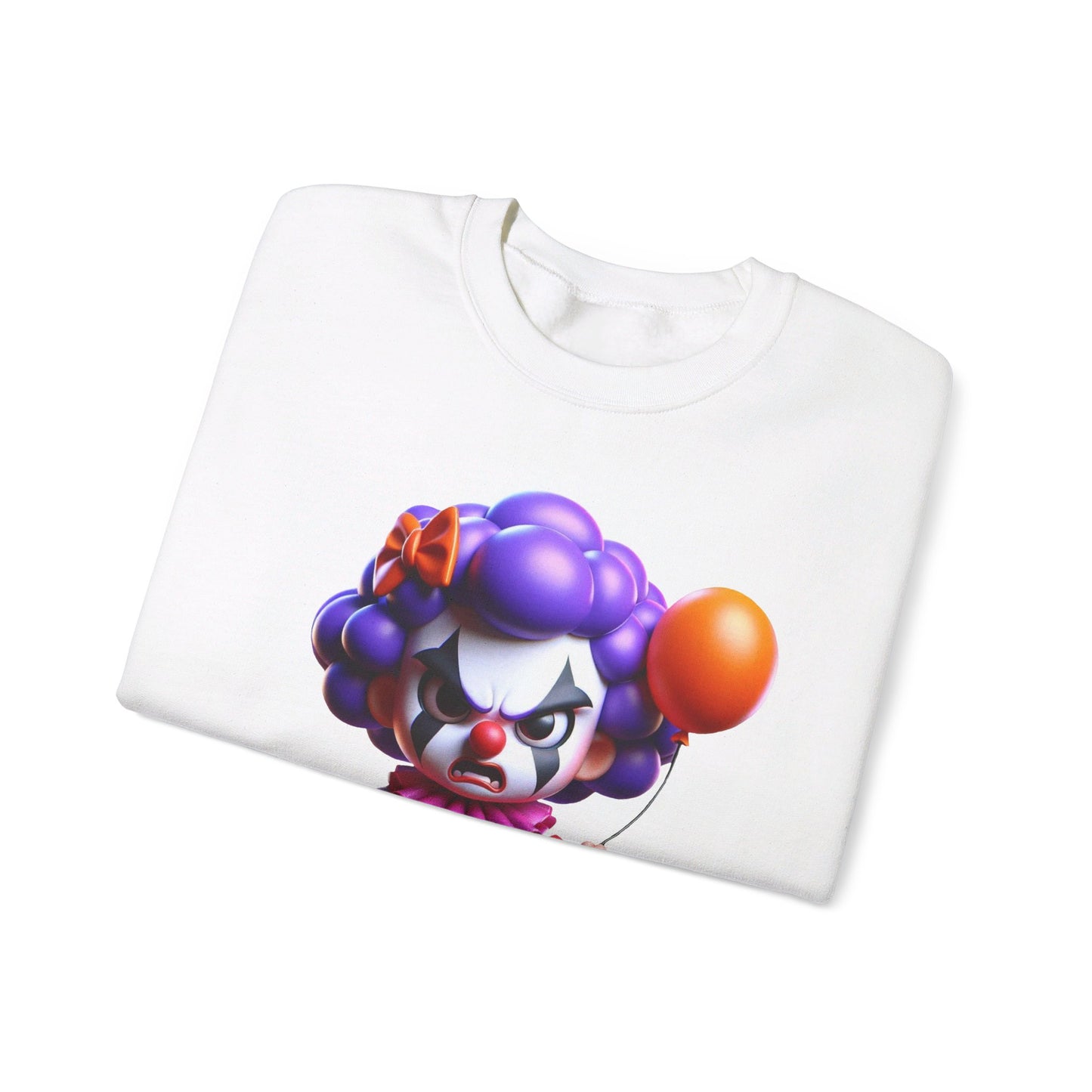 Angry Critters - Halloween Clown Purple, Unisex Heavy Blend™ Crewneck Sweatshirt