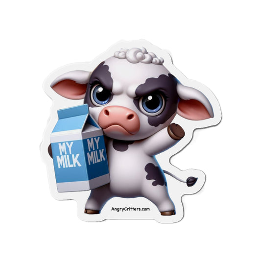 Angry Cow Die-Cut Magnet