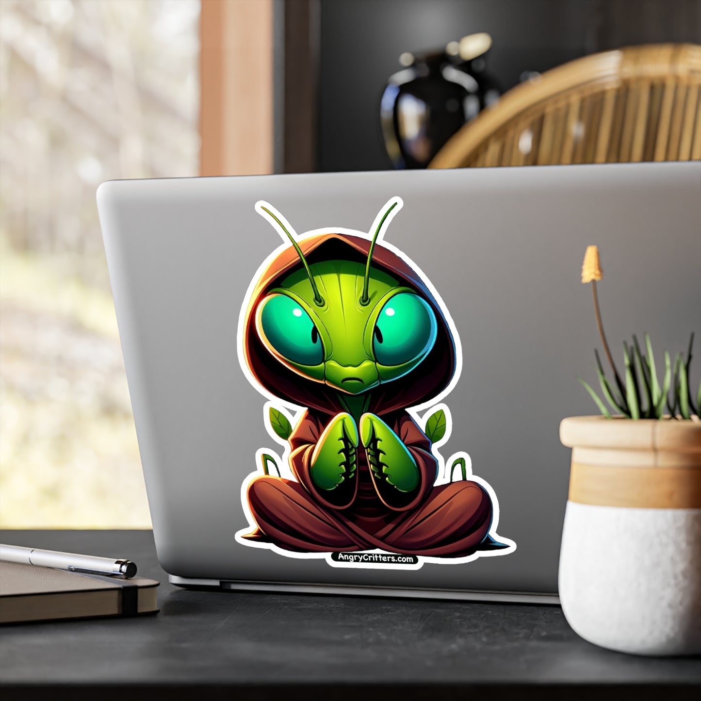 Angry Critters - Praying Mantis, Kiss-Cut Vinyl Decals