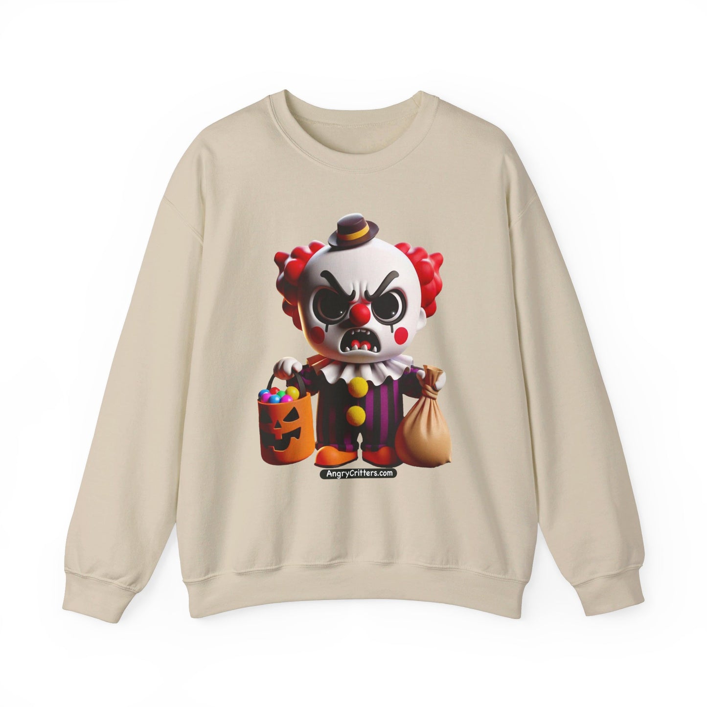 Angry Critters - Halloween Clown Red, Unisex Heavy Blend™ Crewneck Sweatshirt