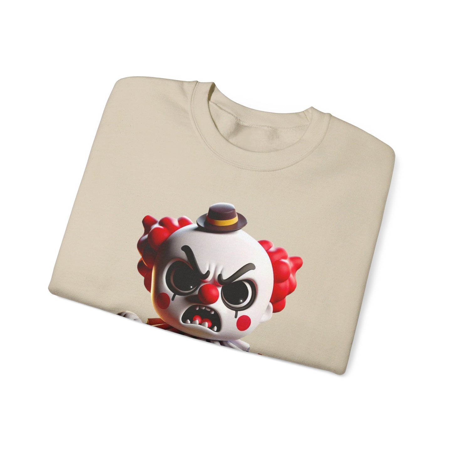 Angry Critters - Halloween Clown Red, Unisex Heavy Blend™ Crewneck Sweatshirt