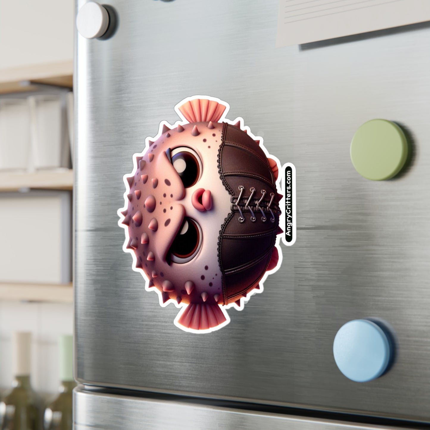 Angry Critters - Cinched Puffer, Kiss-Cut Vinyl Decals