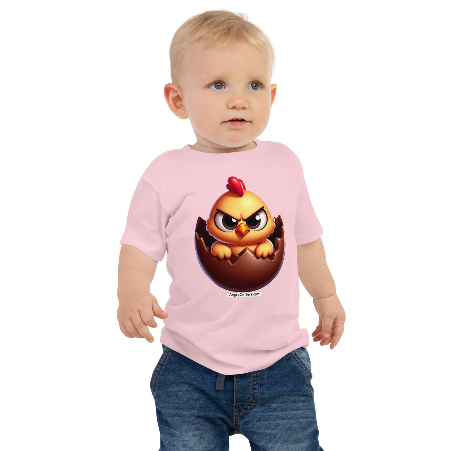 Angry Critters - Chick in Chocolate Egg Baby Jersey Short Sleeve Tee