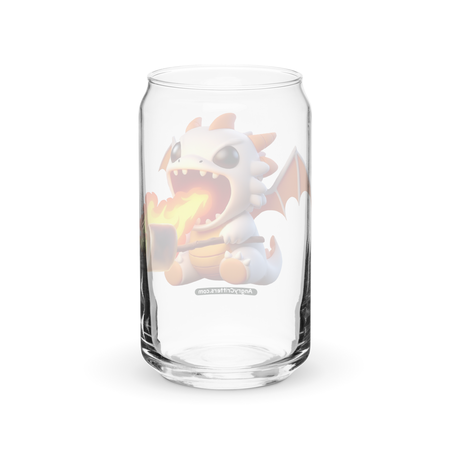 Angry Critters - Dragon Toasting Marshmallow, Can-shaped glass