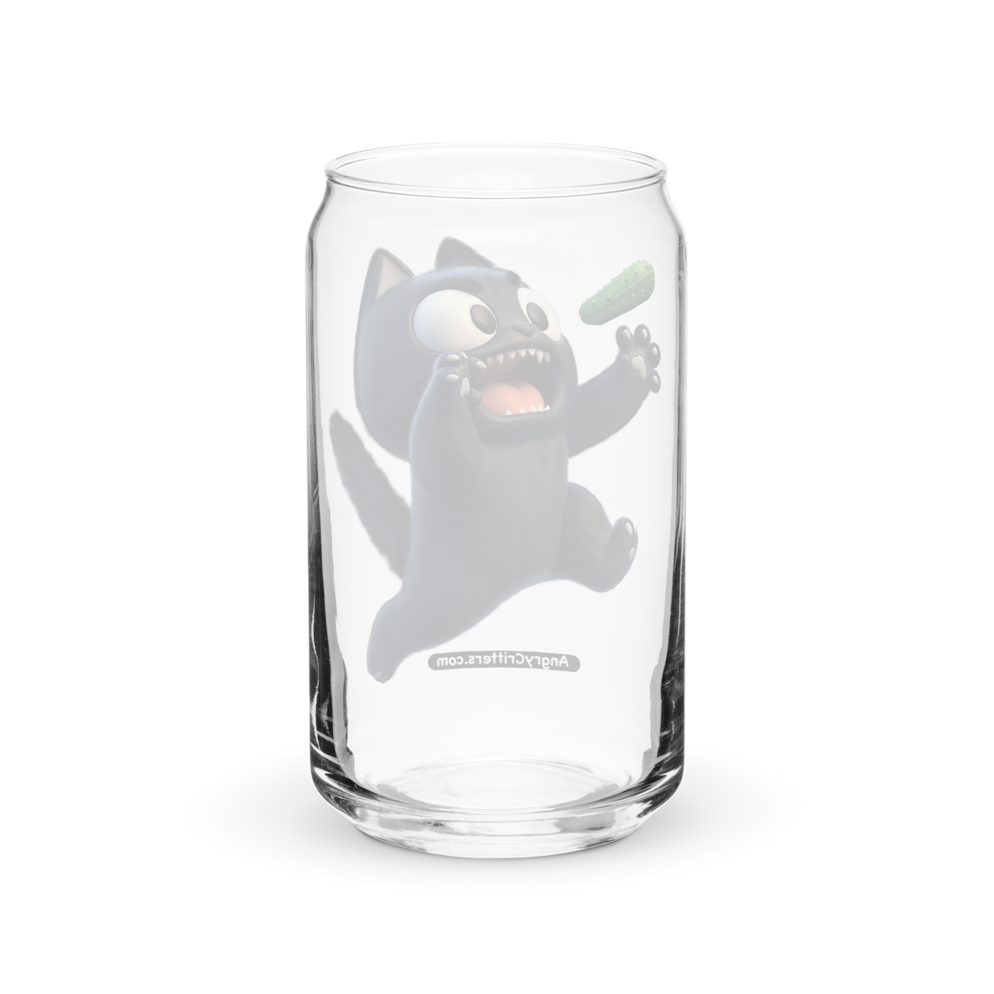 Angry Critters - Black Cat Scare, Can-shaped glass