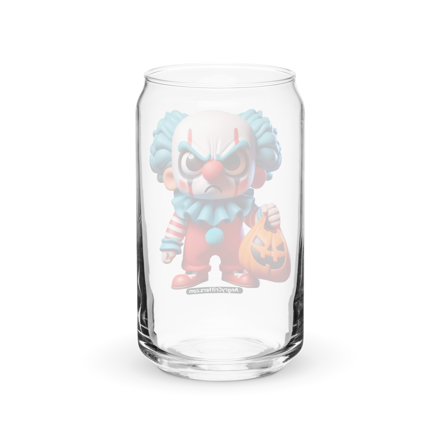 Angry Critters - Halloween Clown Blue, Can-shaped glass